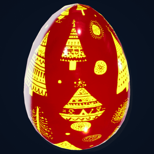Scarlet Yuletide, a Gilded Egg