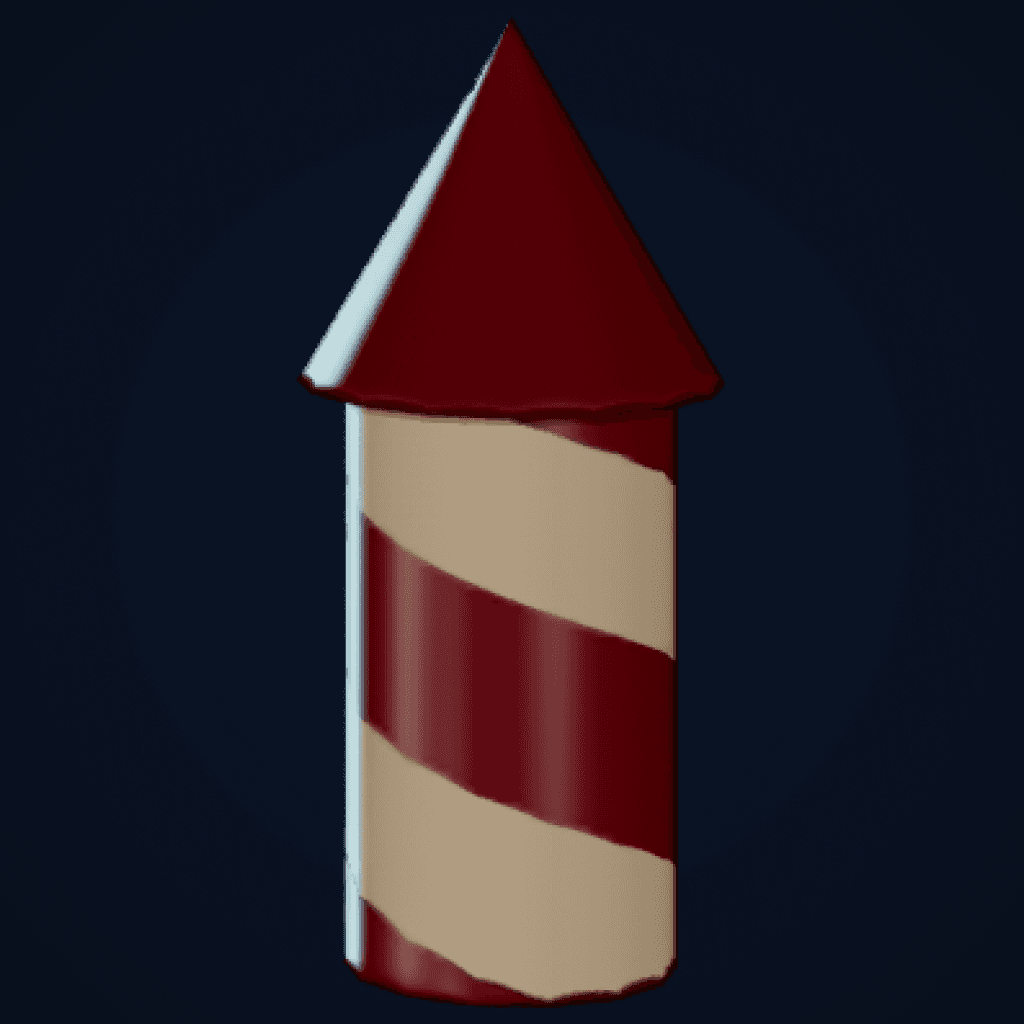 Firework Rocket Spiral