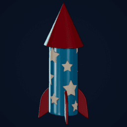 Firework Rocket with Fins