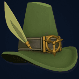 Viridian Feathered Trickster's Hat