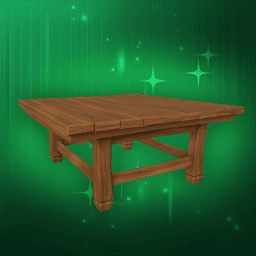 Dark Wood Square Table