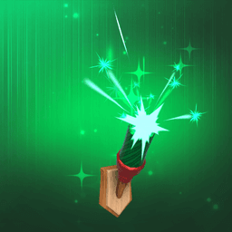Green Sparkle Winter Festival Torch